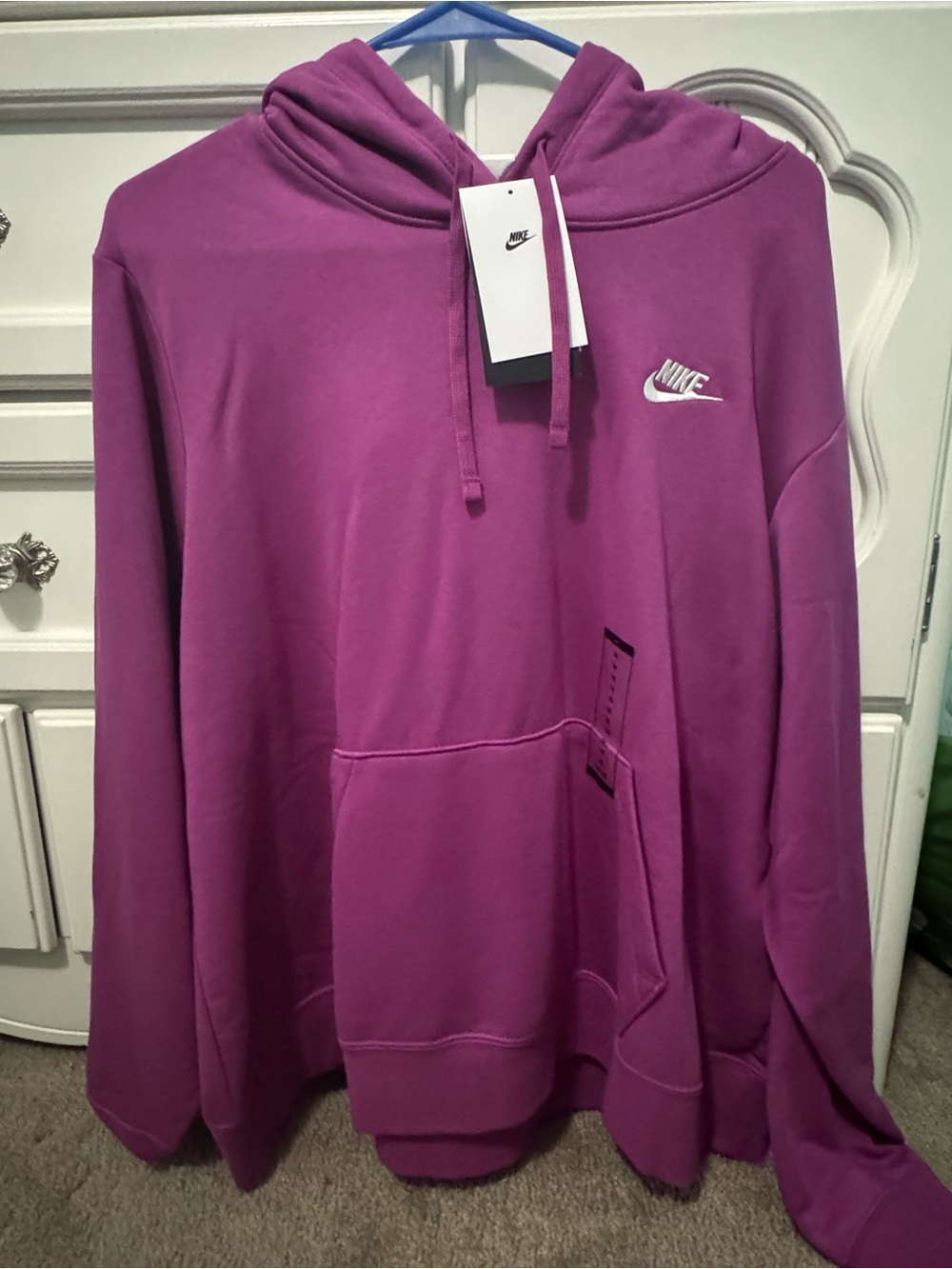 Nike Bright Magenta Pullover Hoodie with White Tag